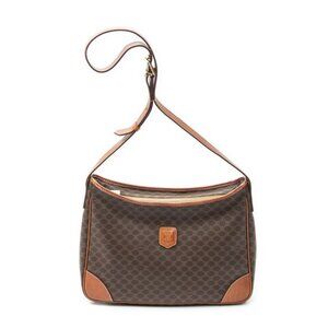 Celine Vinte Zip Messenger Brown Macadam Canvas